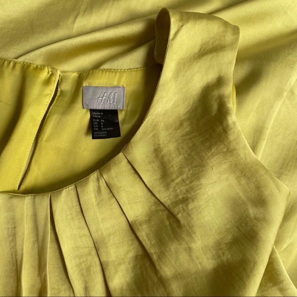 🎾 HM LIME GREEN SILKY SUMMER DRESS! - Picture 7 of 11